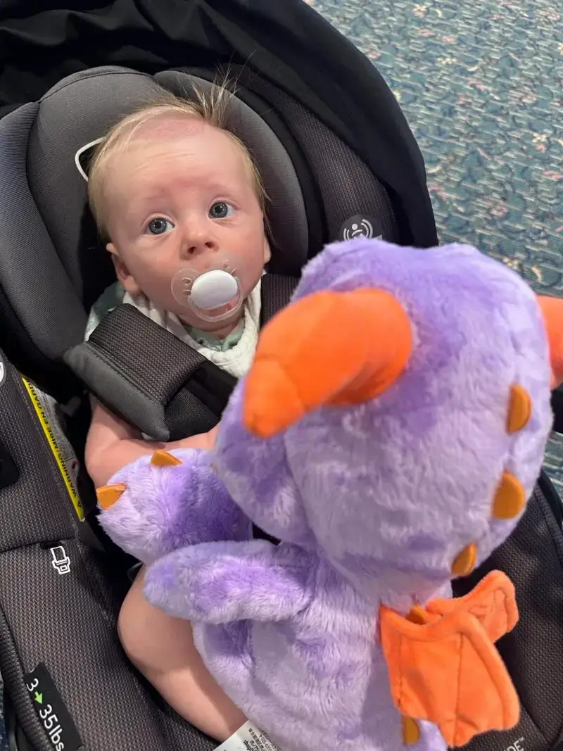 Baby in a stroller at Disney