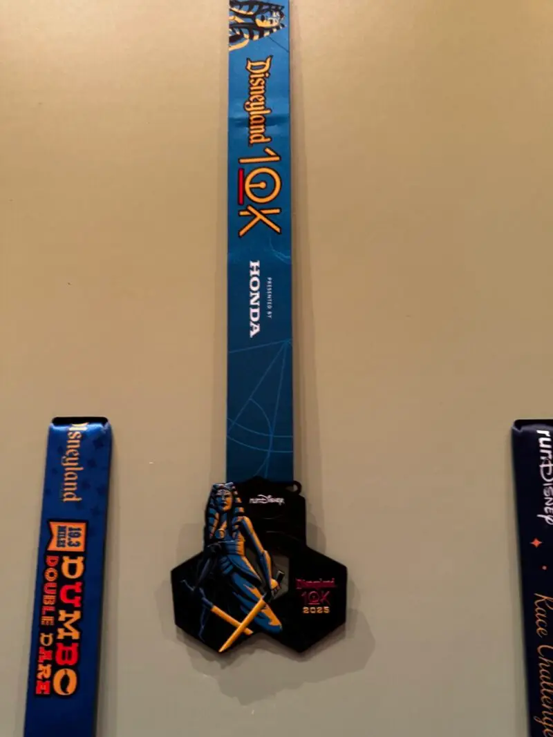 Finisher's medal with Ahsoka Tano design at Disneyland 10K