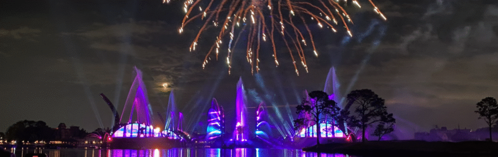 Travel with Carie - Fireworks over water - WDW